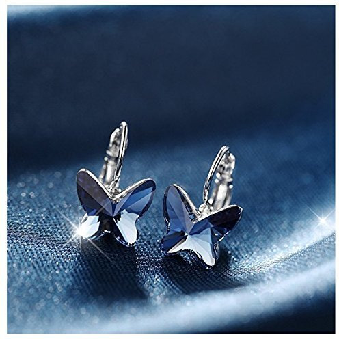 Shining Diva Fashion Italian Designer Copper Earrings for Women (Blue)(9794er)