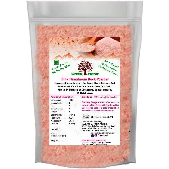 Green Habit Himalayan Rock Salt Powder (1.5 Kg pack)