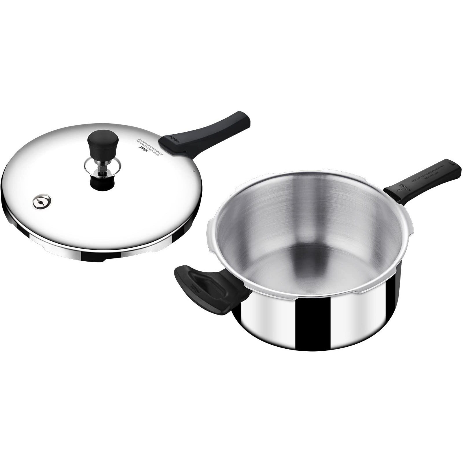 Stahl Xpress Cooker Triply Pressure Cooker Broad, Induction Cooker, Outer Lid Pressure Cooker 3 L, Induction & Gas Stove Compatible, 5 Years Warranty