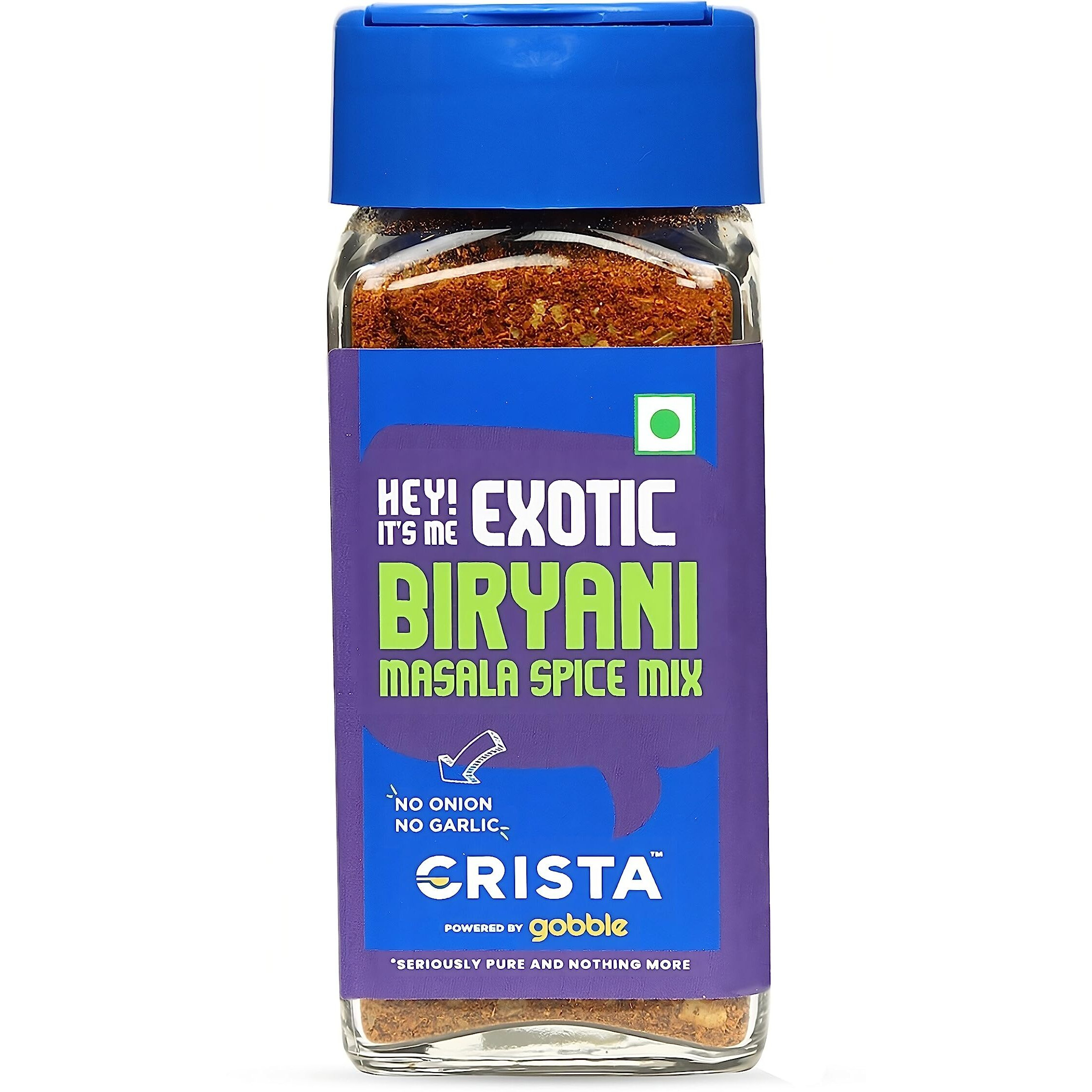 CRISTA Exotic Biryani Masala Spice Mix | Rich in flavour | No Onion | No Garlic | Vegan | Pure | Zero added Colours, Fillers, Additives & Preservatives | 45 gms