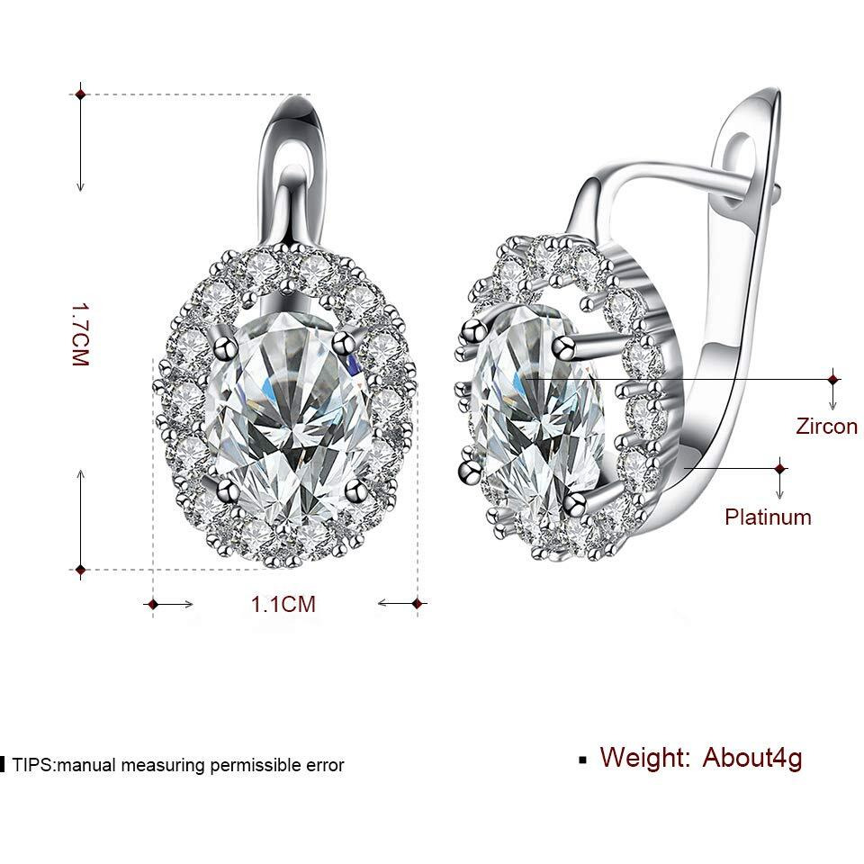 Yellow Chimes A5 High Grade Crystal Crystal Light Silver Plated Studs Earrings for Women and Girls
