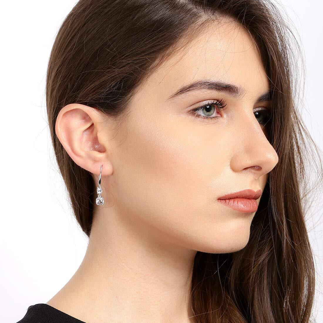 Yellow Chimes Earrings for Women and Girls A5 High Grade White Crystal Drop Hoop Earrings | Silver Toned Drop Earrings | Birthday Anniversary Gift for Wife Birthday Gift for Girls & Women