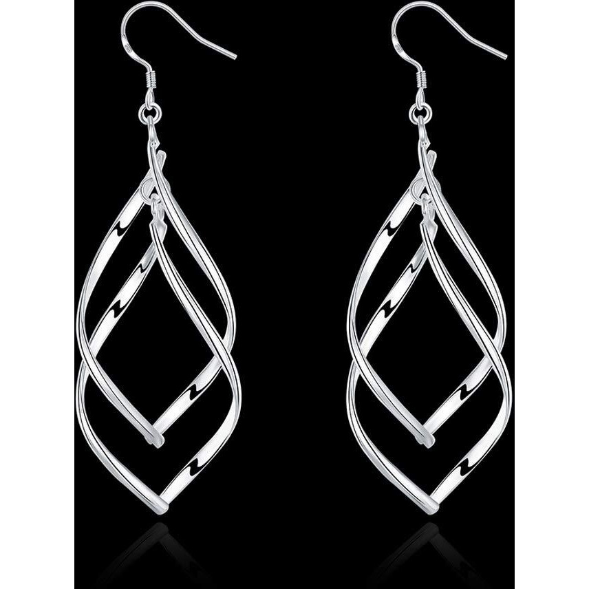 Yellow Chimes Danglers Earrings for Women | Silver Earrings for Girls | Fashion Women Earrings | Leafy Shaped Long Dangler Earrings | Birthday Gift For Girls Anniversary Gift for Wife