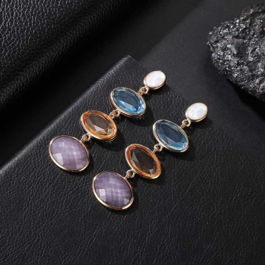 Yellow Chimes Crystal Danglers Earrings for Women | Multicolor Earrings for Girls | Gold Plated Fashion Women Earrings | Long Dangler Earrings | Birthday Gift For Girls Anniversary Gift for Wife