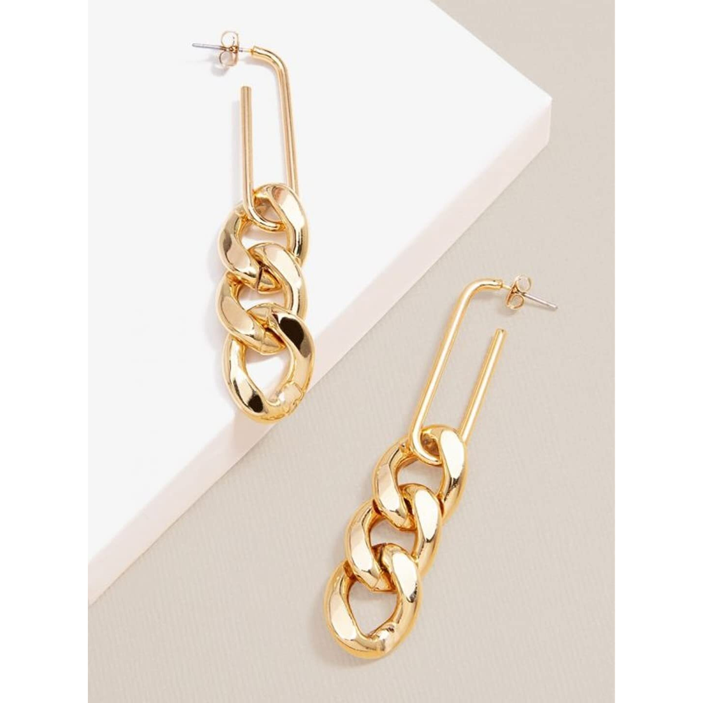 Yellow Chimes Earrings for Women and Girls Fashion Golden Dangler | Western Style Long Link Chain Danglers Earrings | Birthday Gift for Girls & Women Anniversary Gift for Wife