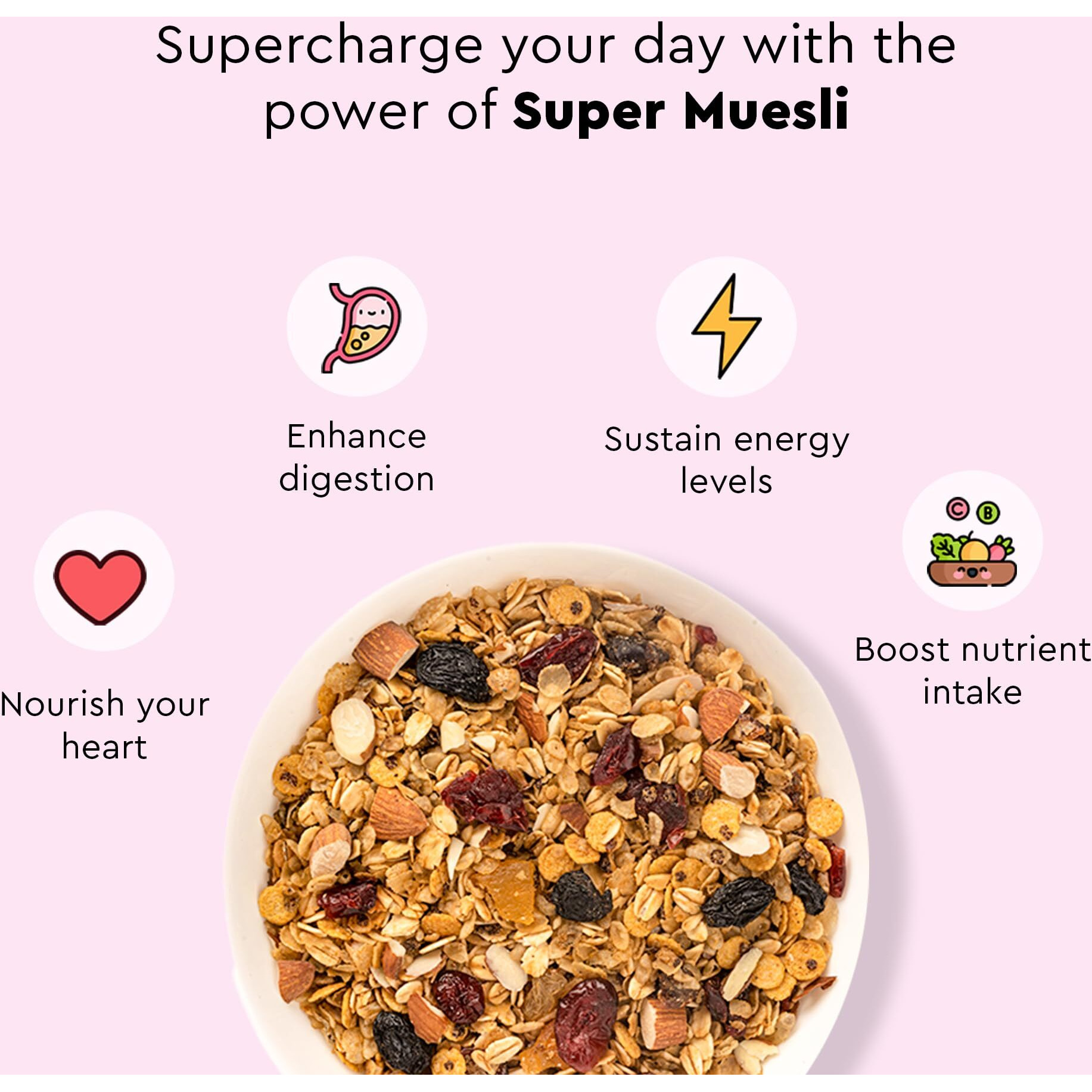 Nourish You Quinoa Muesli, Honey and Nuts, 375g