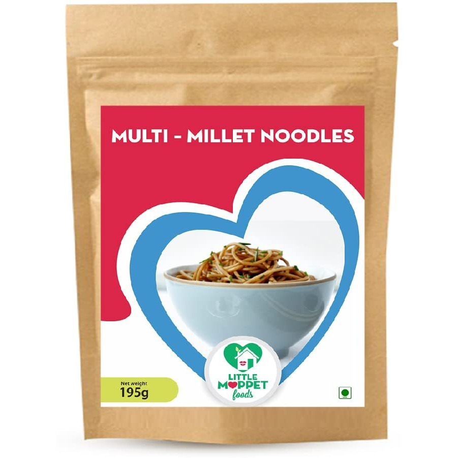 Little Moppet Foods Vegetarian Noodles - 195 grams (Multimillet Noodles)