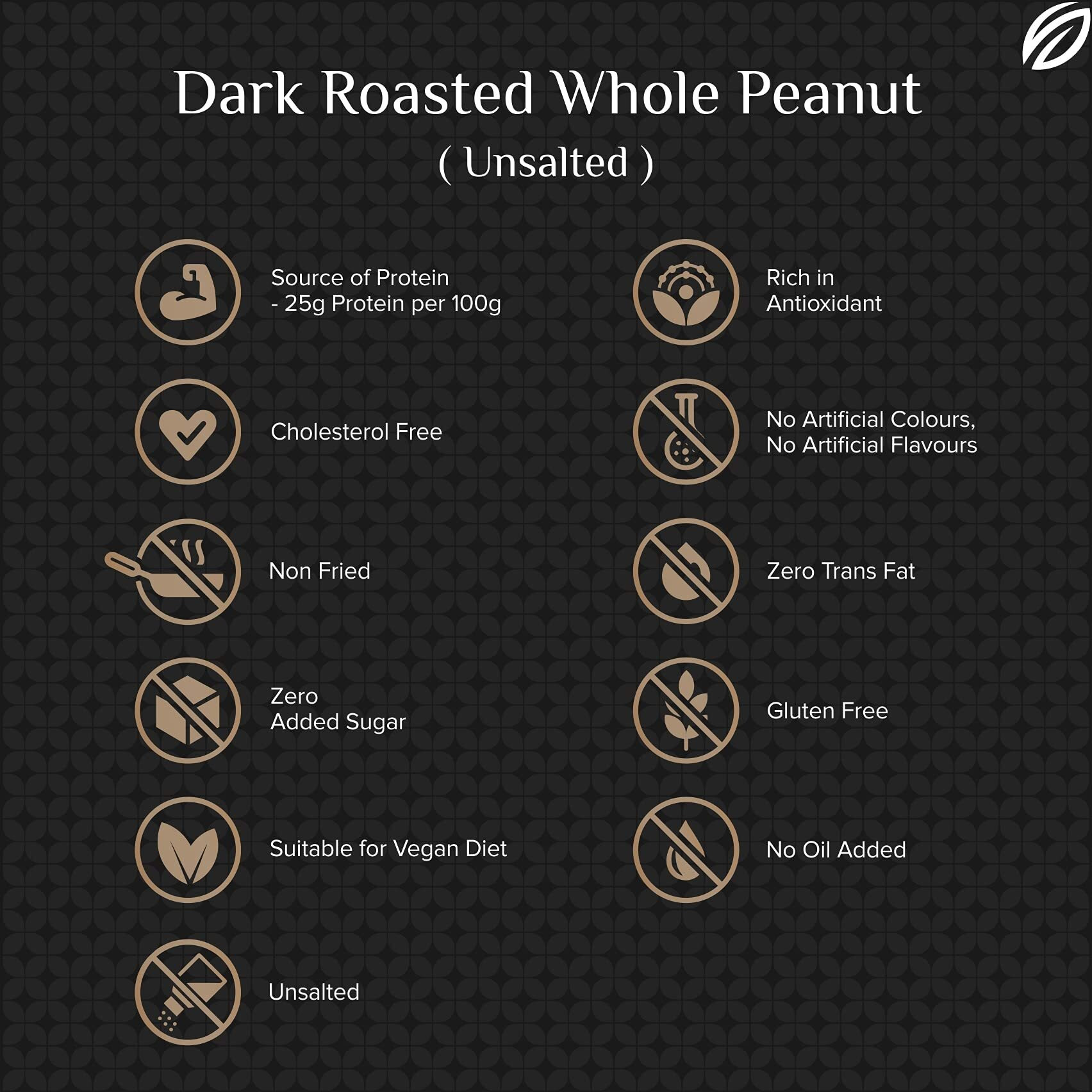 SHREGO Dark Roasted Whole Peanut Unsalted 720G, Snack & Namkeen (2X360G Vacuum Packed)
