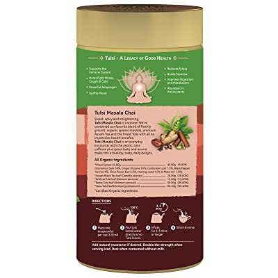 Organic India Tulsi Assam Masala Chai Powder, 100 Gm Tin