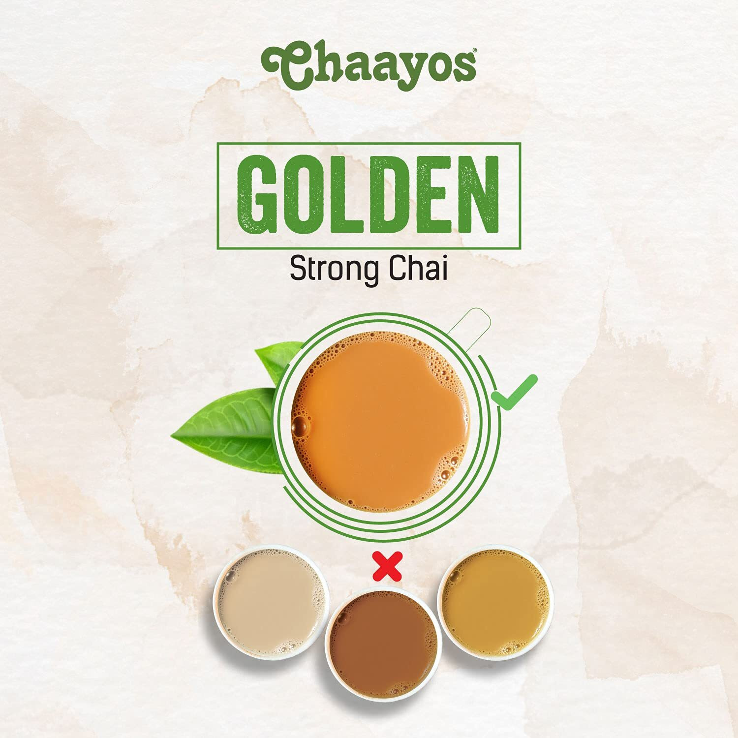 Chaayos Tea Gold | Strong Golden Assam, Granule Tea | Desi Chai | Premium Chai Patti | Crop Of 2024 (400G)