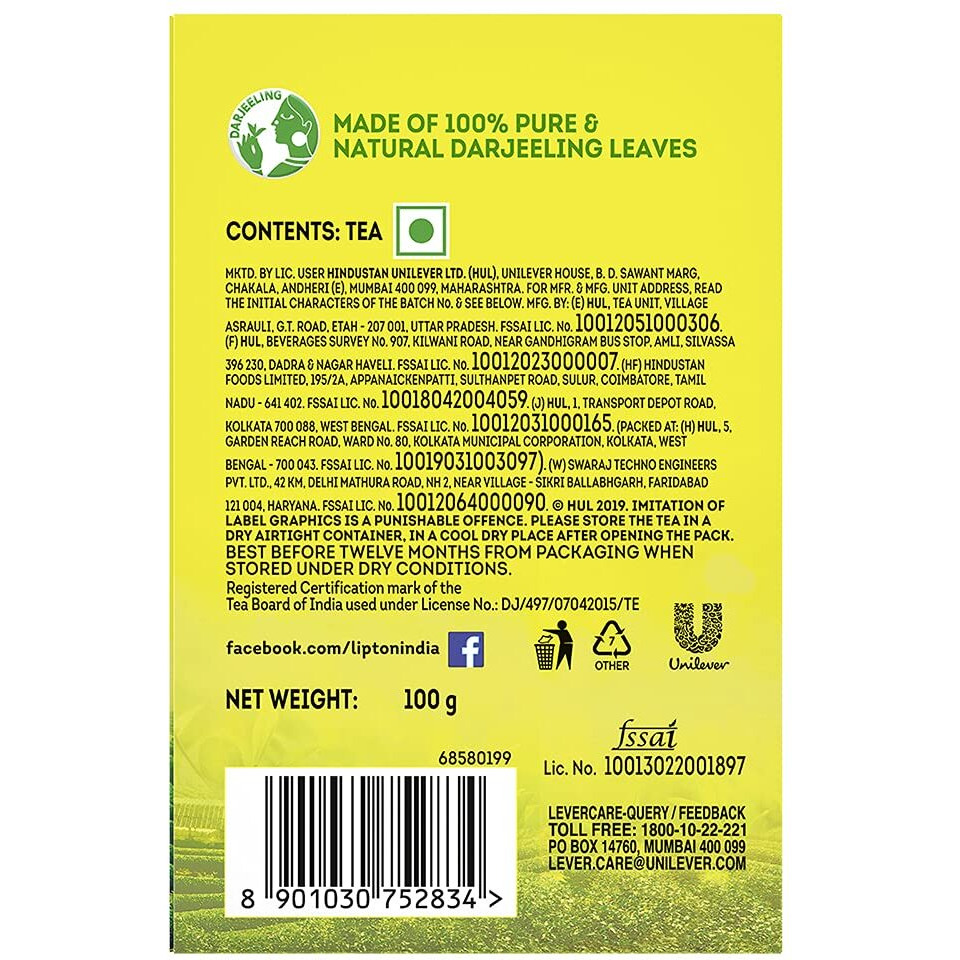 Lipton Darjeeling Tea, 100g