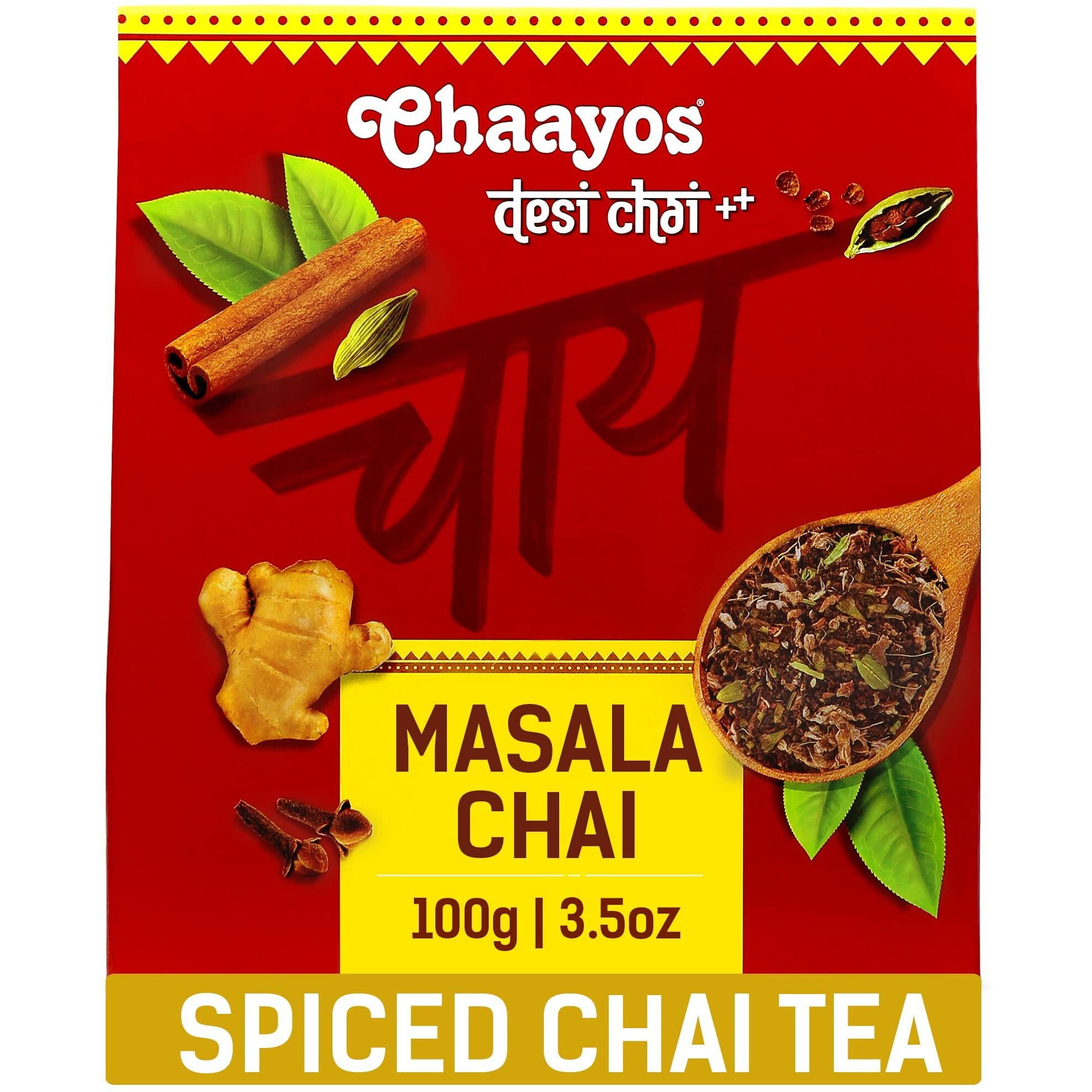 Chaayos Masala Tea - Premium Chai Patti with 100% Natural Spices - 100g [50 Cups] | Masala Chai Patti | Chai Masala | Assam Tea
