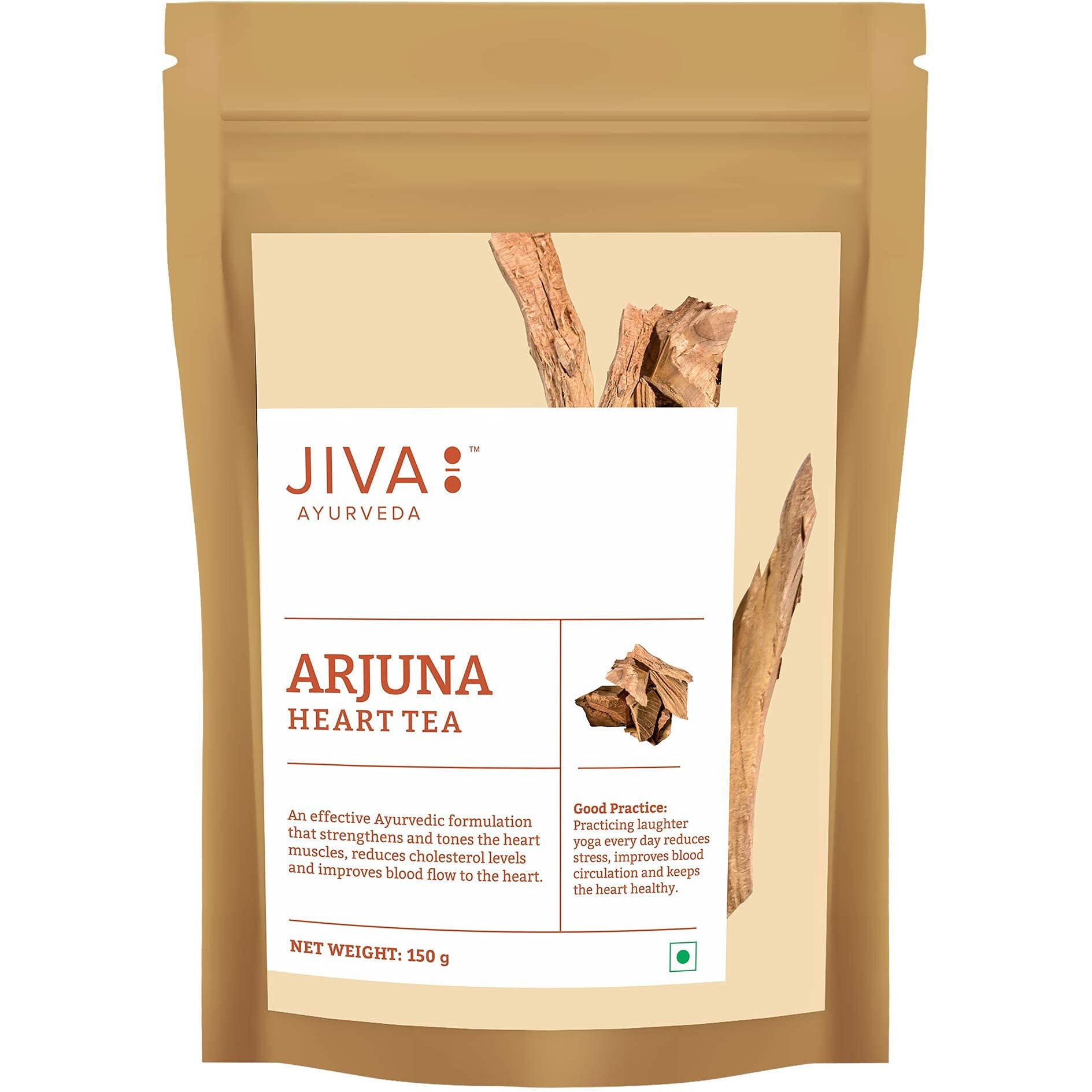 Jiva Arjuna Tea | Caffeine Free Tea | Ayurvedic Tea | 100% Pure & Natural | Goodness Of Arjuna - 150gm (Pack of 2)