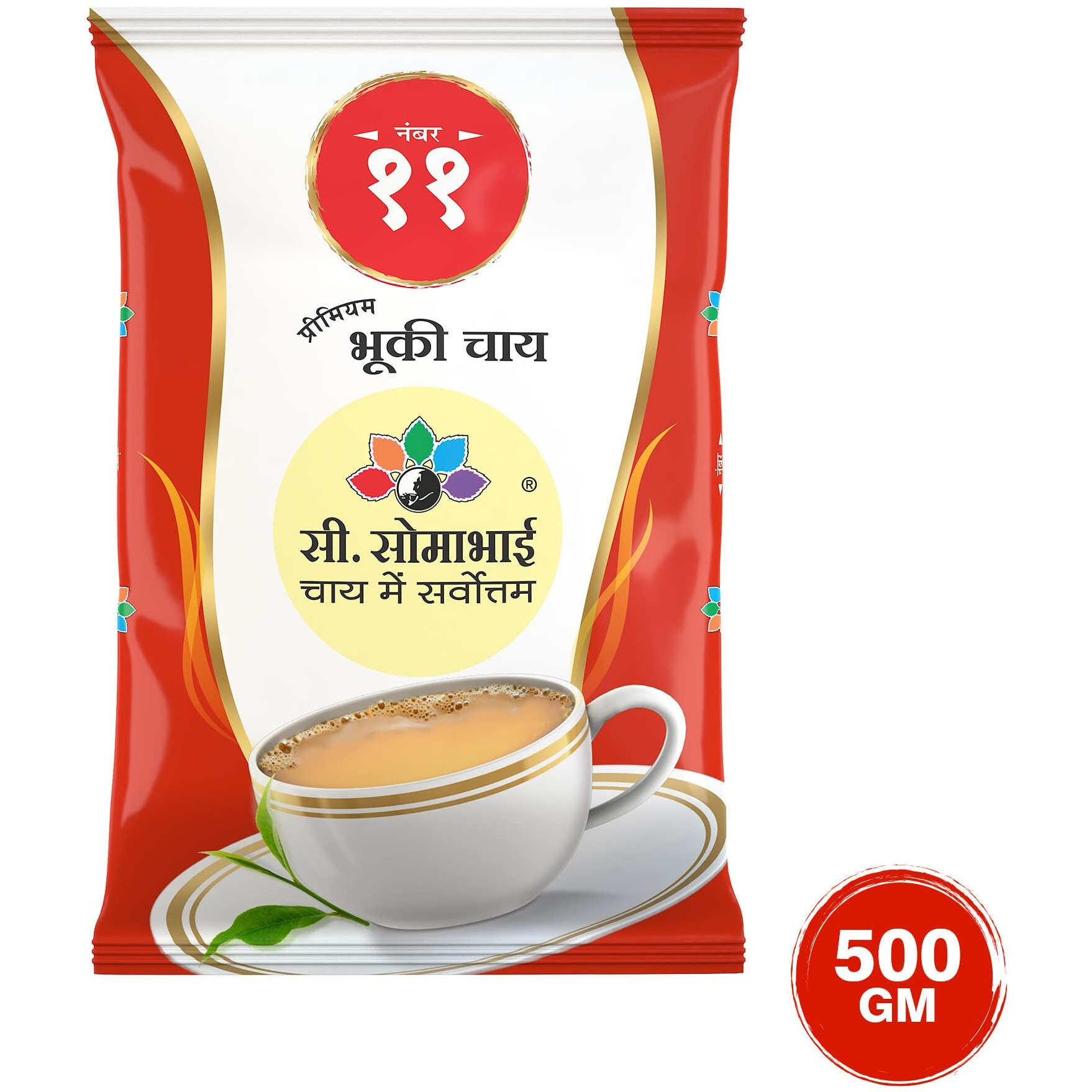 C. SOMABHAIs No. 11 CTC Premium Dust Tea - 500 gram, Natural Assam Bhuki Tea, Kadak Chai Patti, Strong Regular Black Tea Powder, Strong Blend Tea Pouch, Beverage Special Chaa For Office Home 500g
