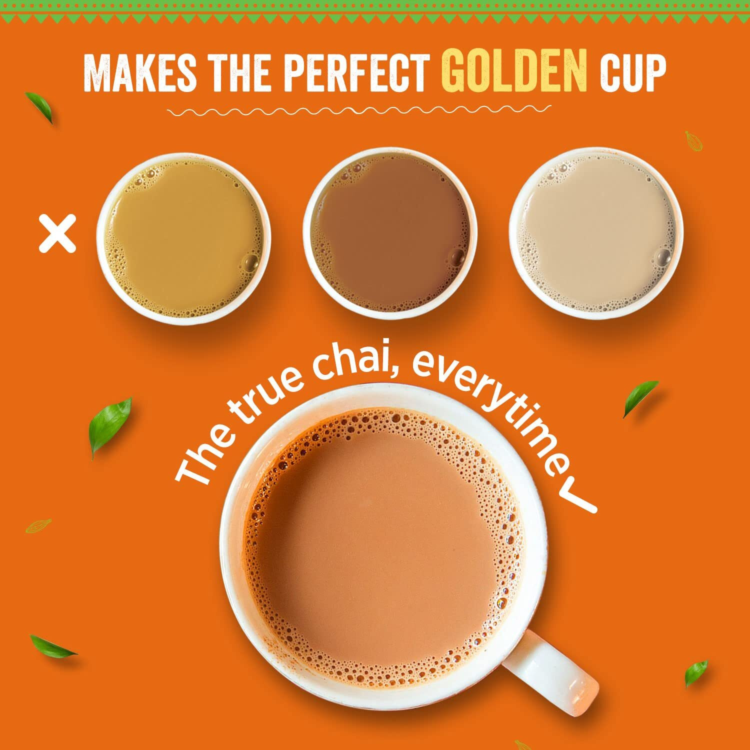 Chaayos Instant Tea Premix - Cardamom Flavour - Low Sugar (36 Sachets) | Instant Tea | Tea Premix | Cardamom Tea | Cardamom Chai | Assam Tea | Flavored Tea | Cardamom Chai Mix - Assam, Powder, 0.4 Kg