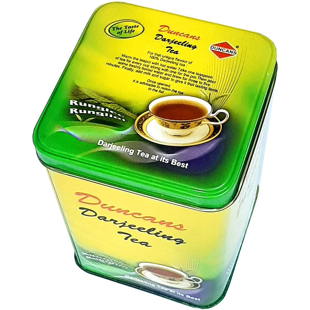 DUNCANS FINEST HAND - PICKED LEAF TEA Darjeeling Tea, 100% Orthodox Tea in 250gm Tin Caddy Pack | Darjeeling Long Leaf Black Tea