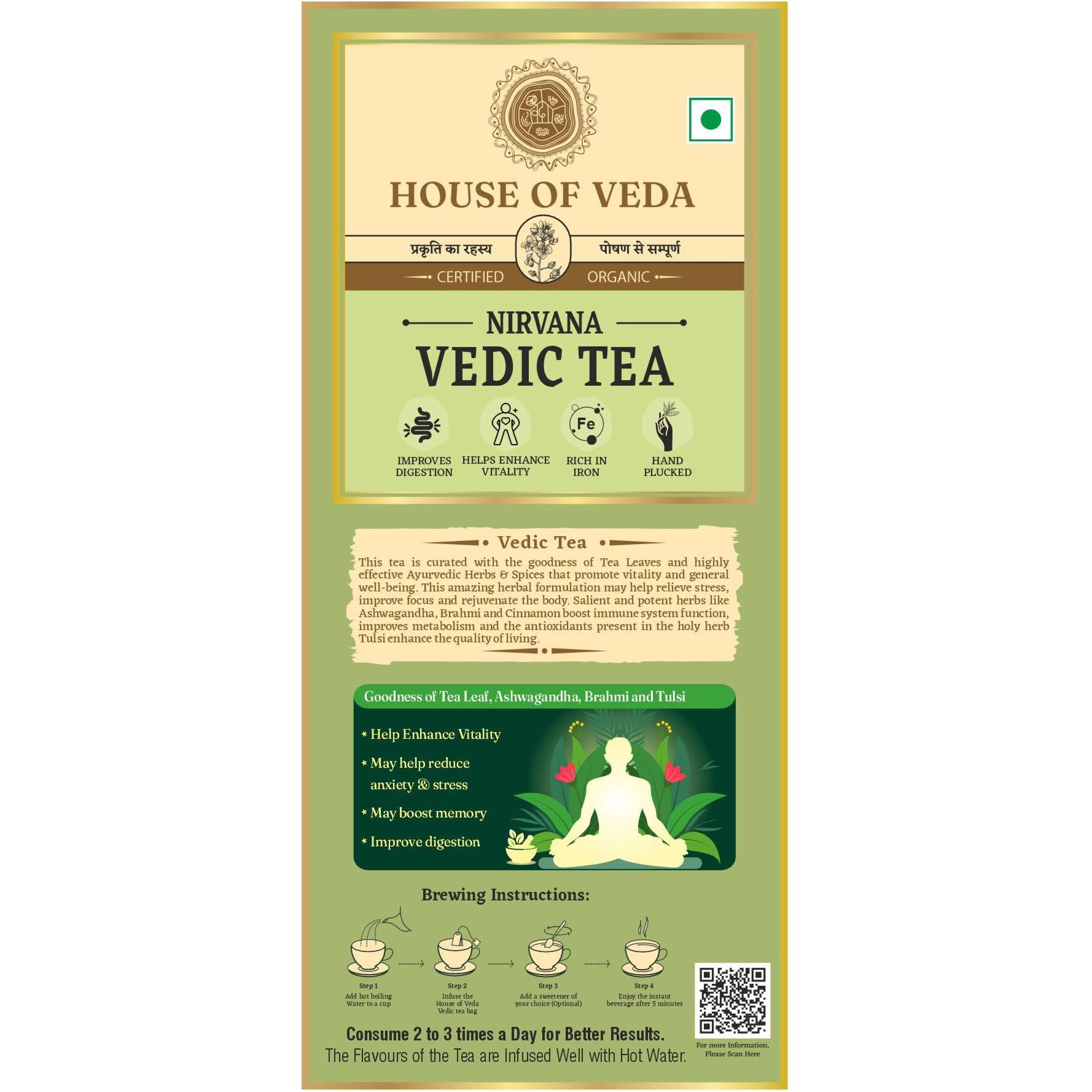 House of Veda Vedic Tea 25 Tea Bag