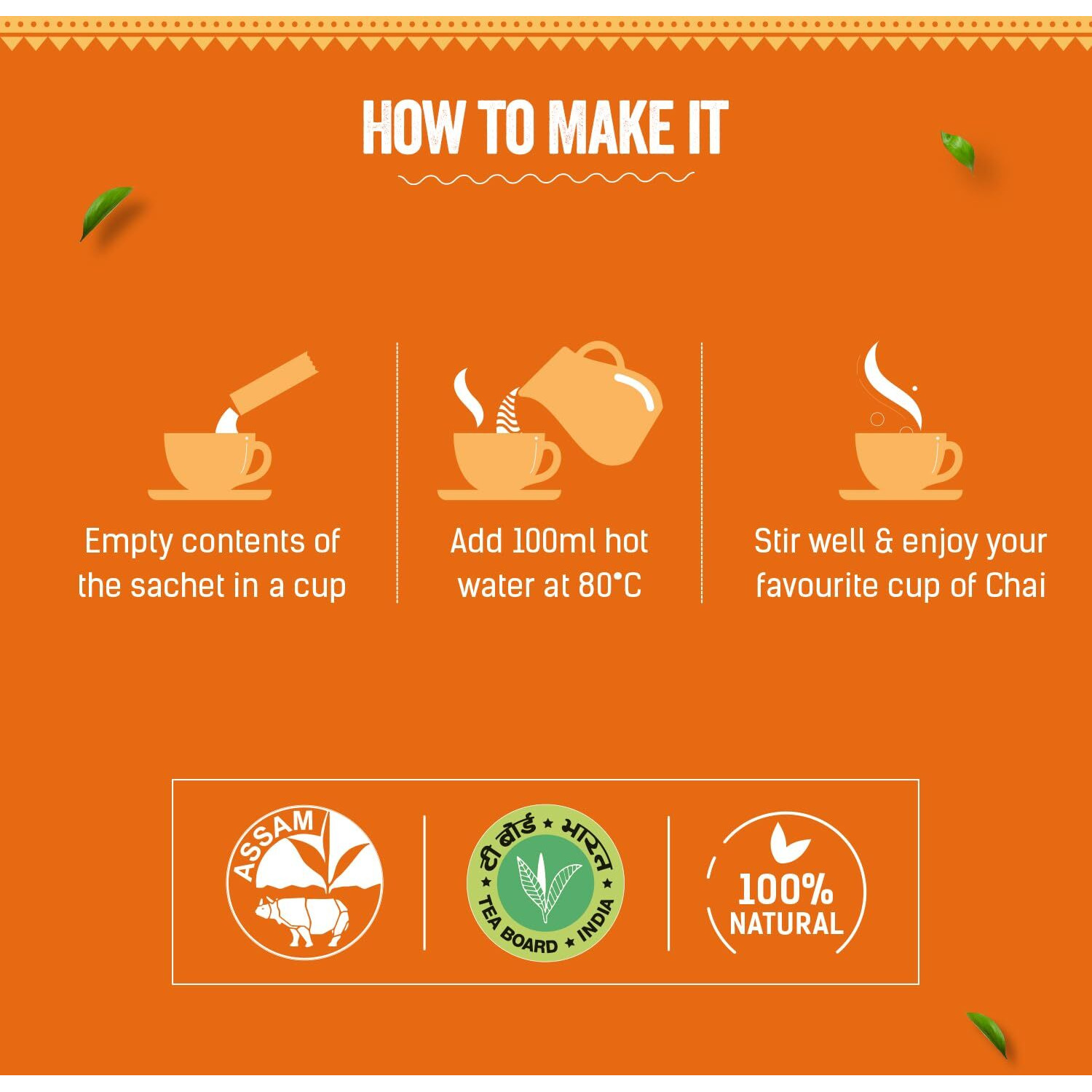 Chaayos Instant Tea Premix - Ginger Flavour - Low Sugar (36 Sachets) | Instant Tea | Tea Premix | Ginger Tea | Ginger Chai | Assam Tea | Flavored Tea | Adrak Chai Mix