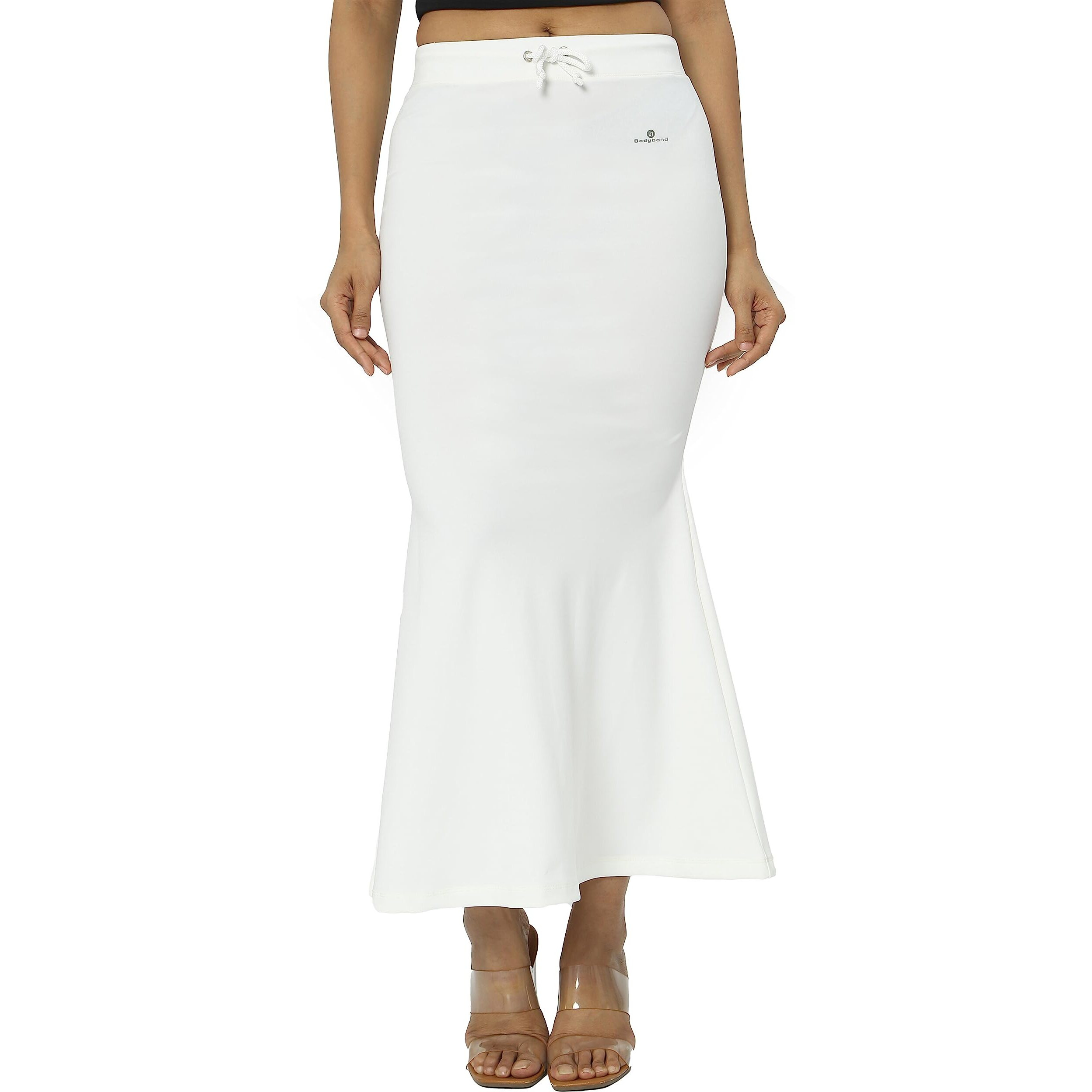 Bodyband Saree Shapewear for Women White Shapewear Petticoat for Women Smooth Curve Peticote Innerwear for Women Saree in Party Saree Shaper for Women, Ladies - (White - 3XL)