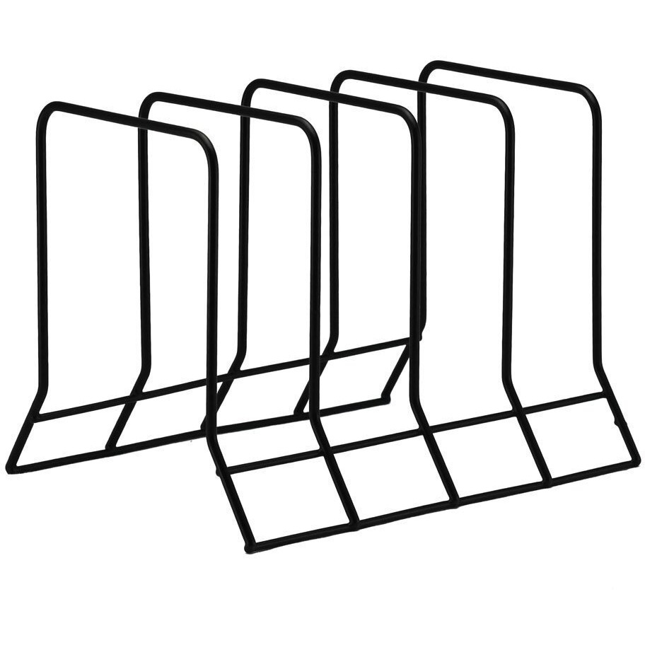 INDIAN DECOR - Black Kitchen Bakeware Pot Lid Rack Holder Organize/Dish Racks/Kitchen Utensil Rack/Dish Holder/Plates Storage/Kitchen Shelf (Black)