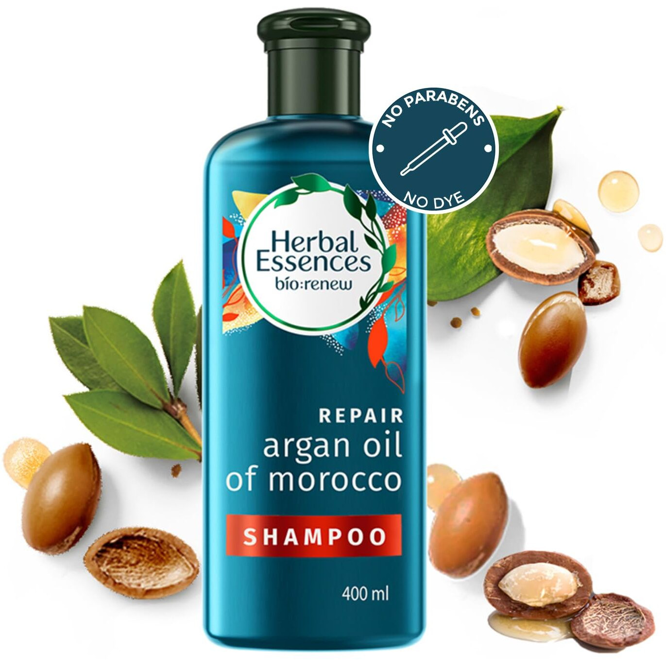Herbal Essences Moroccan Argan Oil Shampoo For Frizz Free, Soft Hair. With Argan Oil For Hair. Paraben Free , 400 Ml