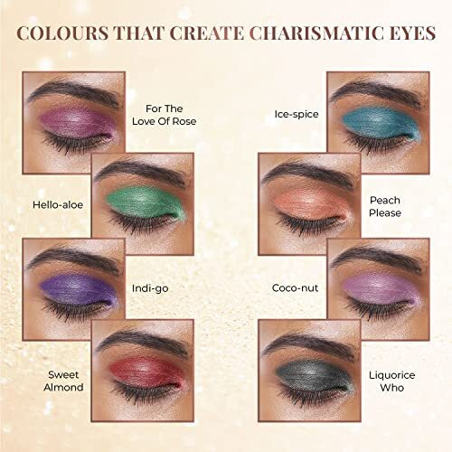 Just herbs 8 in 1 Herbal Metallic-shimmer finish, Long Lasting & Ultra Smooth Eye Shadow Lidsticks with Kumkumadi - 12gm (Herbi -Wore)
