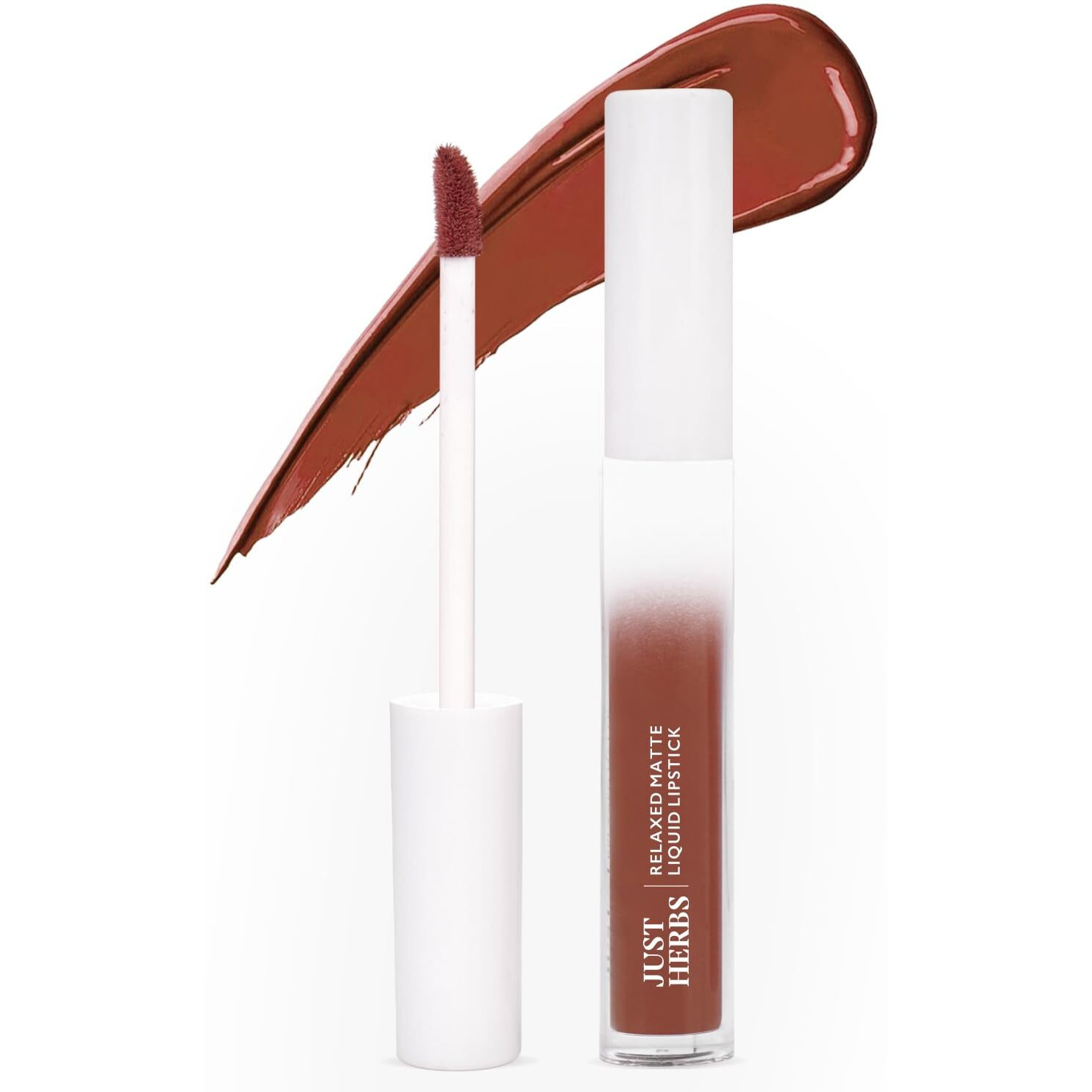 Just Herbs Relaxed Matte Liquid Lipstick Lip colour for Women, Nourishing & Long Lasting Lipsticks 4 ml (Toffee Temptation)