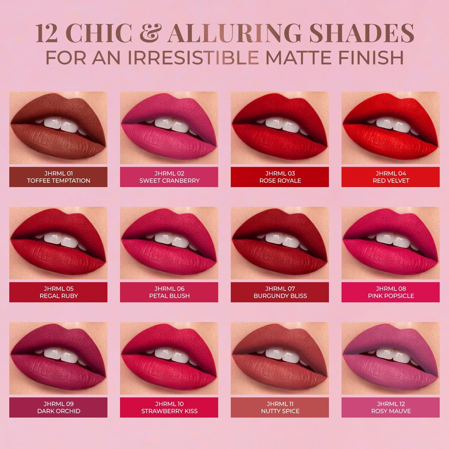 Just Herbs Relaxed Matte Liquid Lipstick Lip colour for Women, Nourishing & Long Lasting Lipsticks 4 ml (Toffee Temptation)