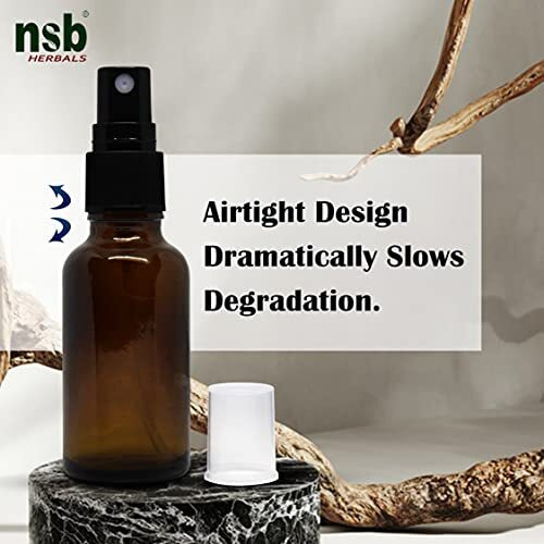 nsb herbals 30 ml Refillable Amber Fine Mist Spray Glass Bottles with Leak Proof Spray Pump for Multipurpose uses for DIY Perfume, Essential Oils, Blends, Aromatic Water, Beauty Products (Pack of 9)