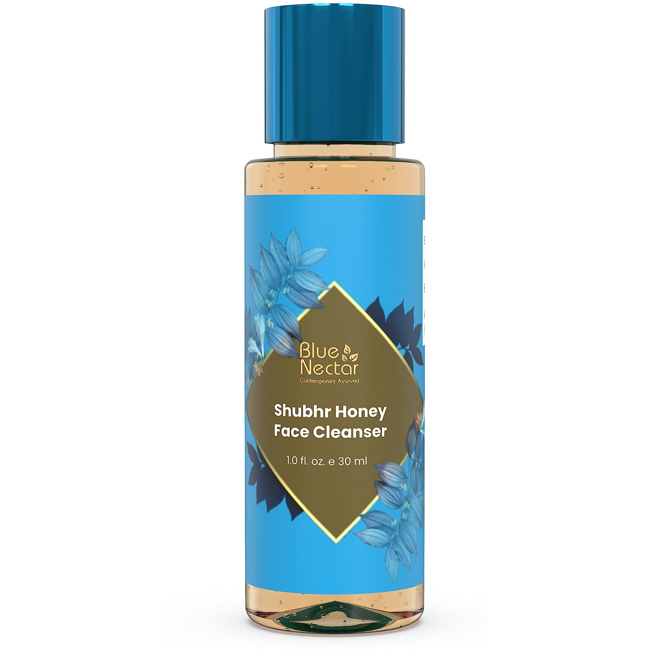 Blue Nectar Ayurvedic Tan Removal Face Wash for Glowing Skin | Honey Aloe Vera Detan Face Wash for Dry Skin, Oily Skin and Combination Skin (8 Herbs, 30ml)