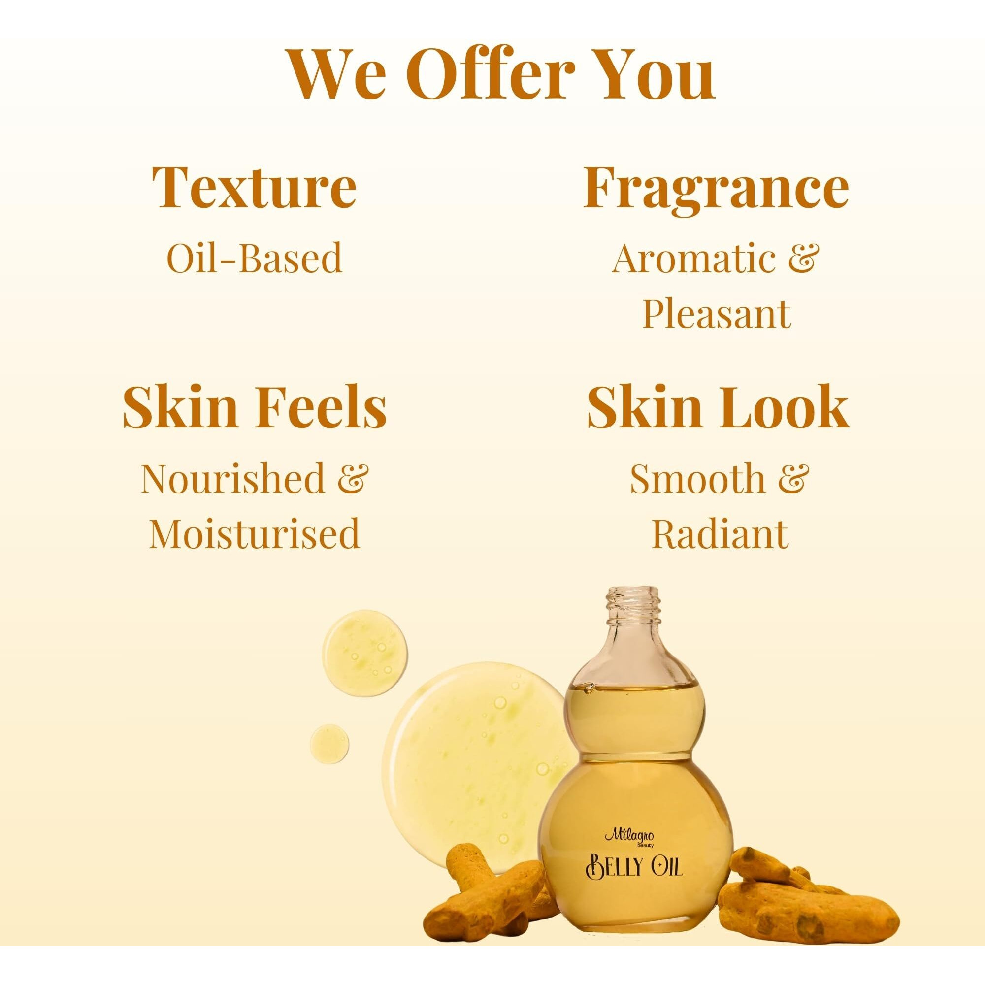 Milagro Beauty Belly Oil Fades Stretch Marks and Scars, Revealing Smooth and Radiant Skin - Unlock Confidence and Embrace the Beauty of Motherhood