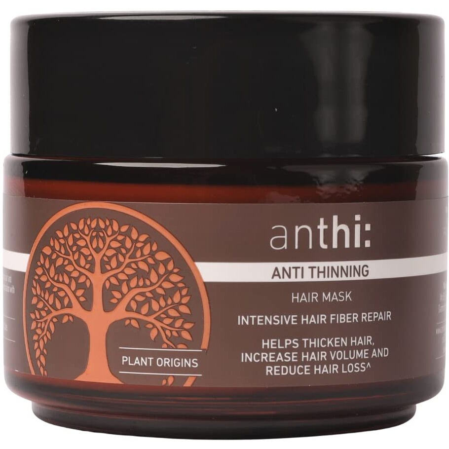 anthi Anti-Hair Thinning Mask, Hair Thickening and Volume boosting, Sulphate and Paraben Free, Plant-origins Hair Mask for Thinning Hair, 100 g
