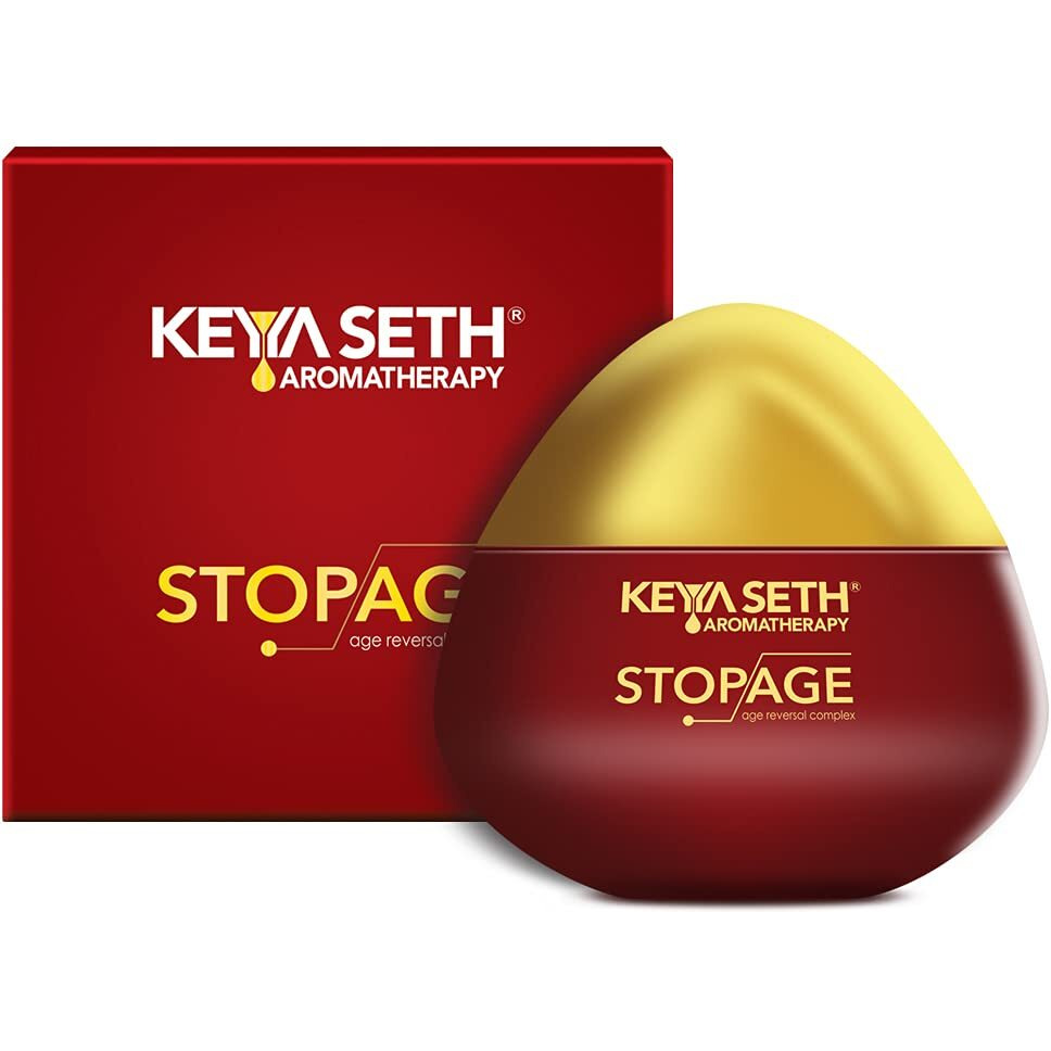 Keya Seth Aromatherapy, Stopage-Age Reversal Treatment-Control Wrinkles, Rejuvenating, Night Cream for Glowing & Youthful Looking Complexing with Goodness of Essential Oil 10gm