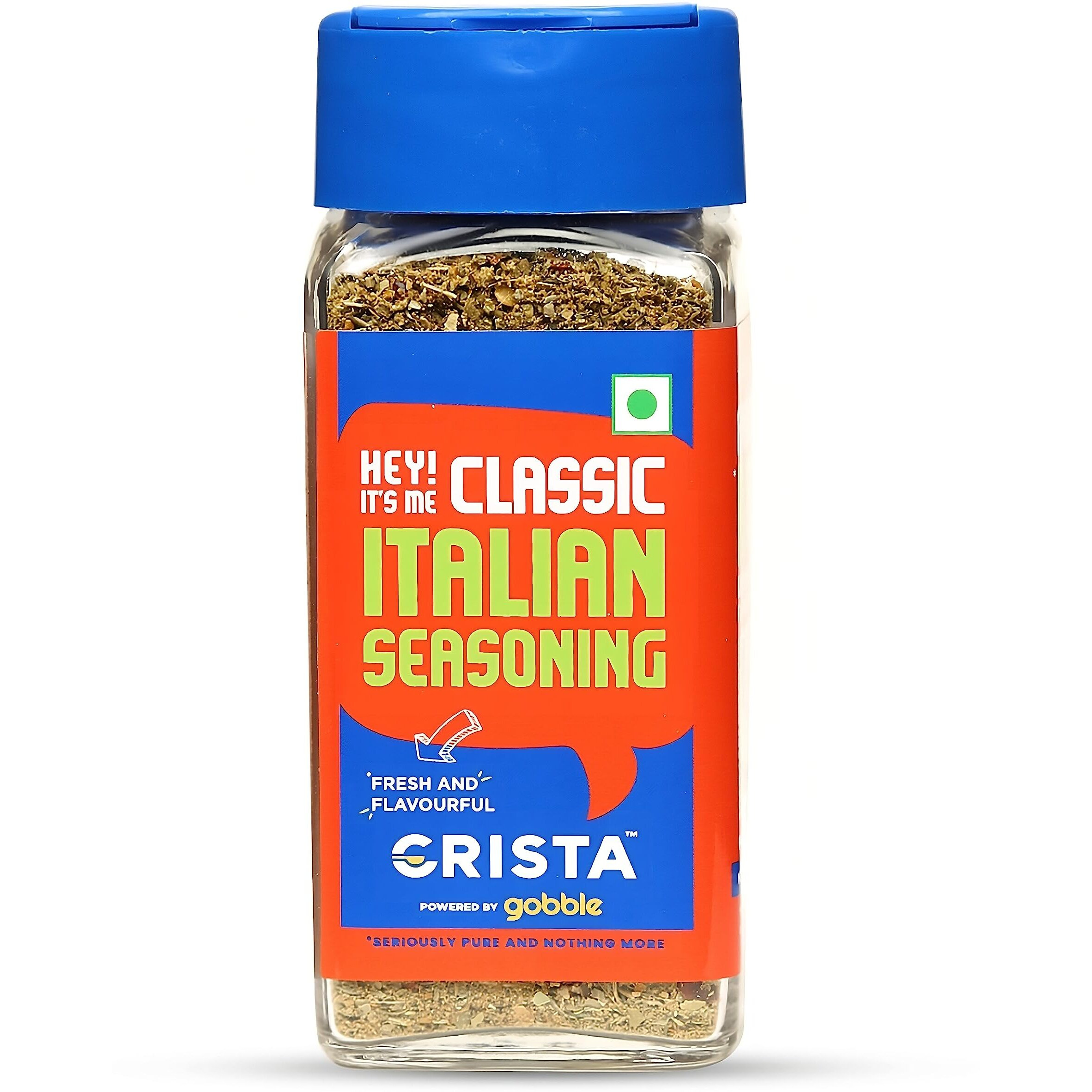 CRISTA Classic Italian Seasoning | Pizza & Pasta Seasoning | Vegan | Fresh & Flavourful | Zero added Colours, Fillers, Additives & Preservatives | 40 gms