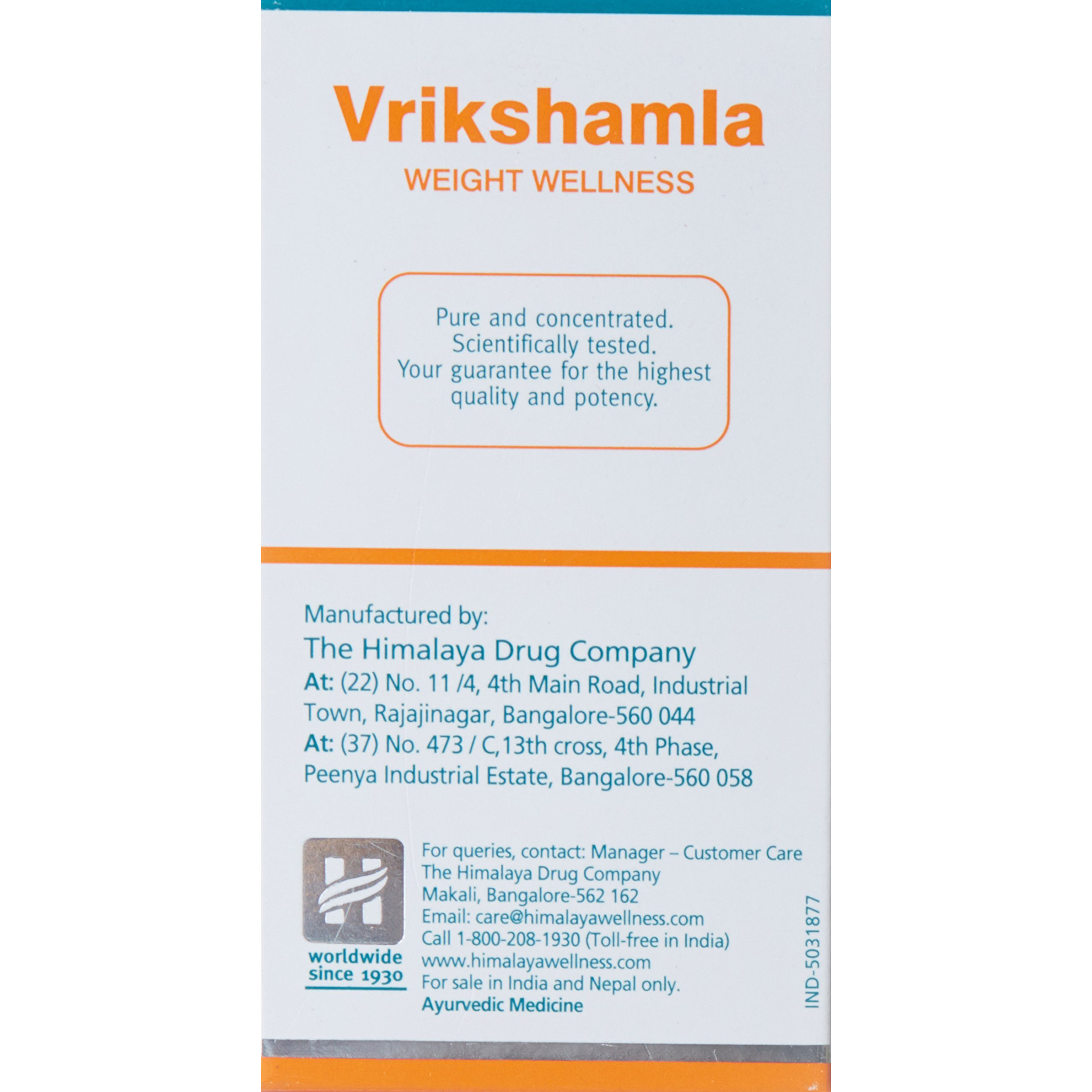 Himalaya Wellness Pure Herbs Vrikshamla Weight Wellness | Manages weight |-Pack of 60 Tablets