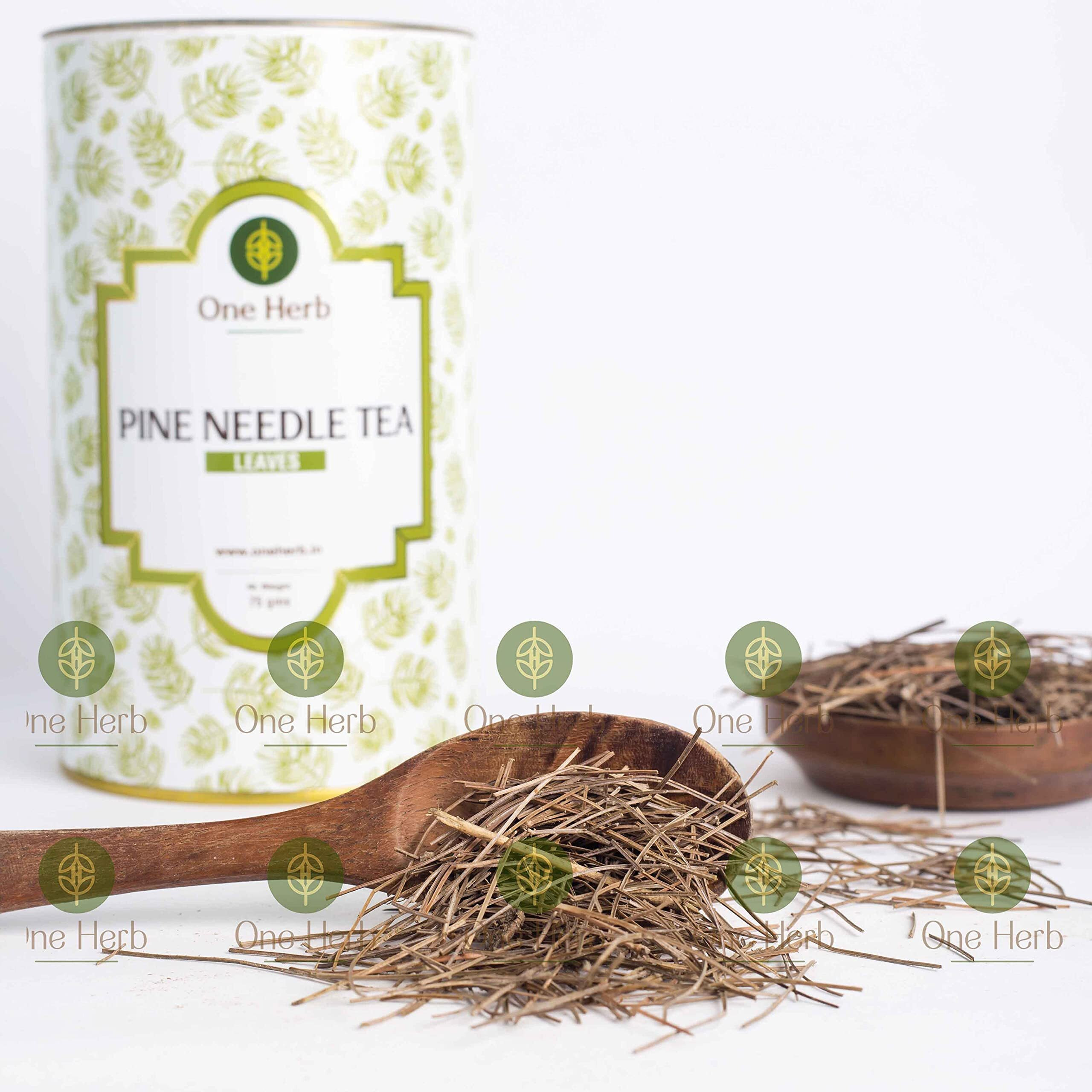 One Herb - Pine Needle Tea 75g, Rich in Vitamin A and C, Boosts Immunity, Helps Relieve Cough & Cold, Full of Antioxidants, Caffeine Free, Herbal Tea