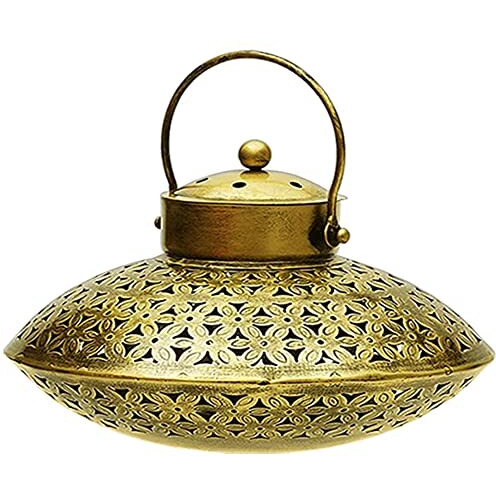 Antique Handicraft Brass Traditional Home Decor Tabletop Cone Incense Burner| Brass Decoration Items for Home, Wall, Gifting, Dewali Decoration Yoga, Meditation, Spiritual Devotion (Only Degchi)