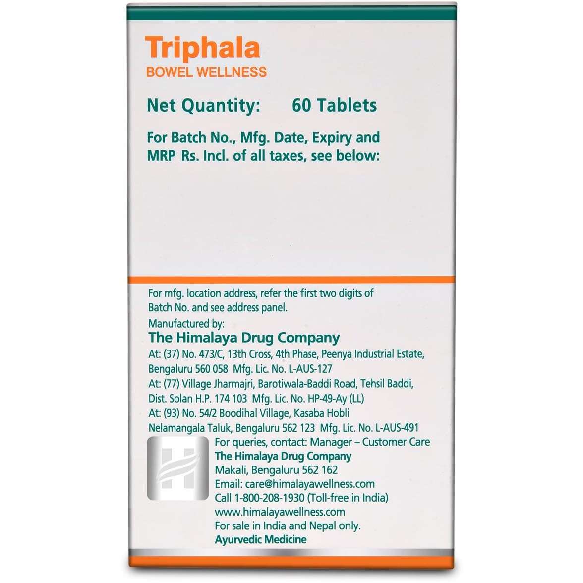 Himalaya Herbals Triphala - 60 Capsules