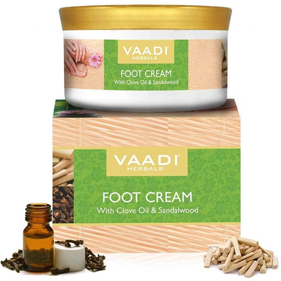 Vaadi Herbals Foot Cream, Clove and Sandal Oil, 150g