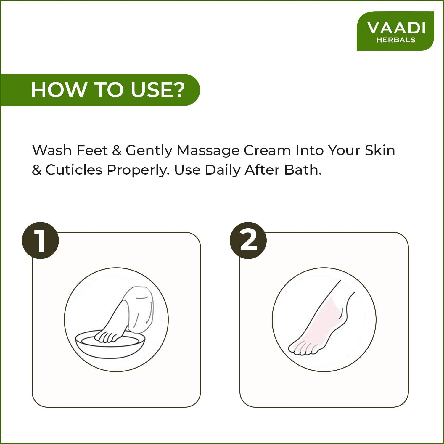 Vaadi Herbals Foot Cream, Clove and Sandal Oil, 150g
