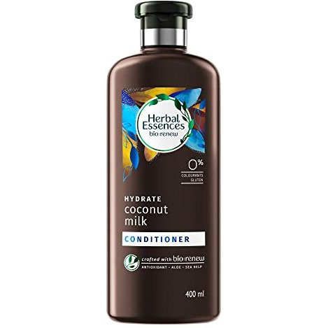 Herbal Essences Coconut Milk Conditioner For Hydration, No Paraben, Colorants & Gluten For Damaged Hair, 400ml