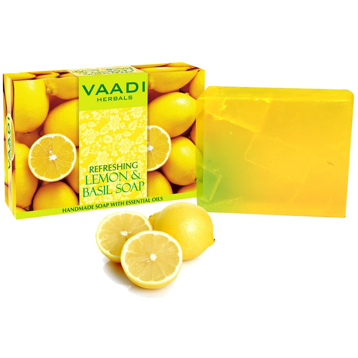 Vaadi Herbals Refreshing Lemon and Basil Soap, 75g