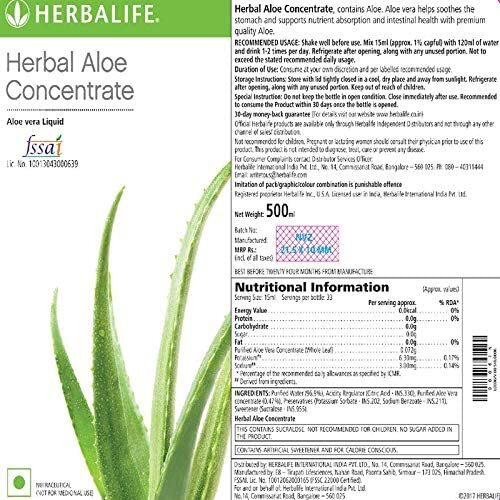 Herbalife Nutrition Original Herbal Aloe Concentrate 500ml (Pack Of 1)