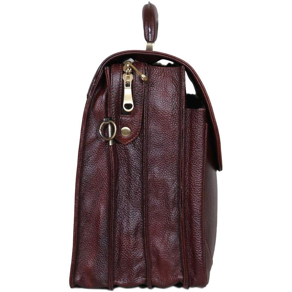 HYATT Leather Accessories 16.5 Inch Laptop Briefcase for Men (Colour Brown)