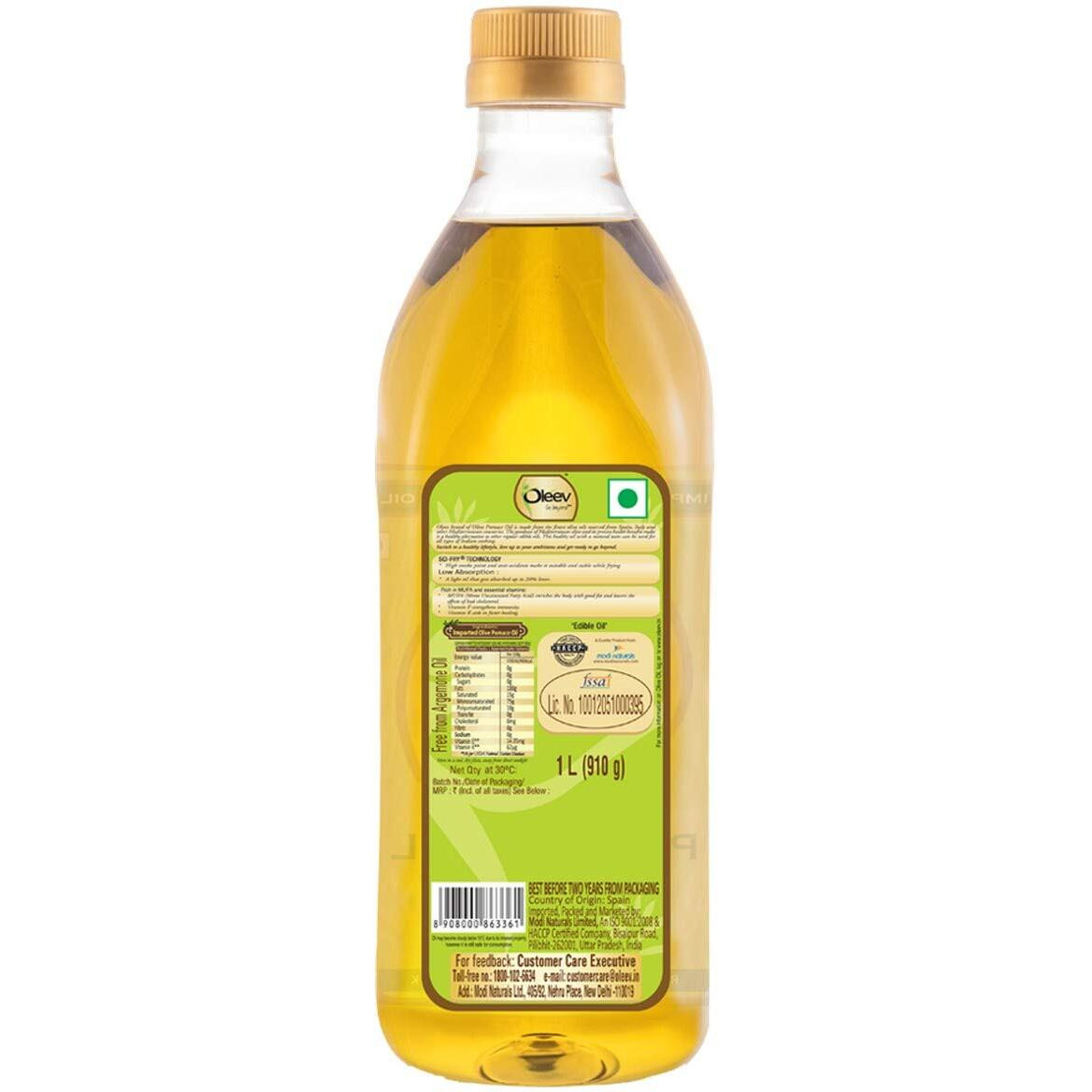 Oleev Olive Pomace Oil for Everyday Cooking, 1L PET Bottle