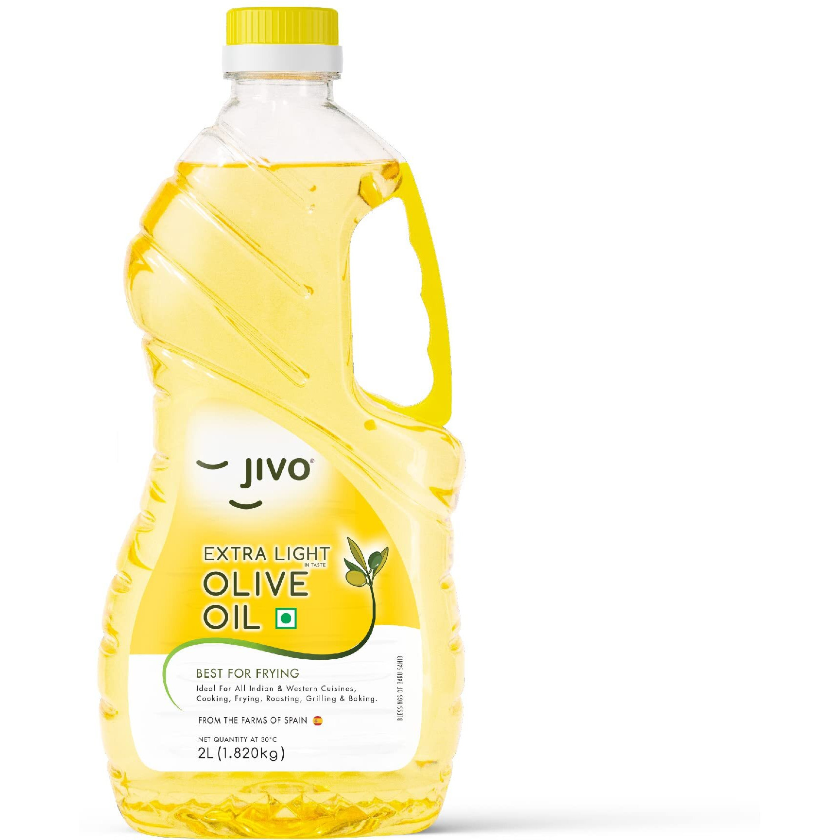 Jivo Extra Light Olive Oil, 2L for Cooking, Dressings, Salad and Soups, Dips & Marinades.(Pet Bottle)