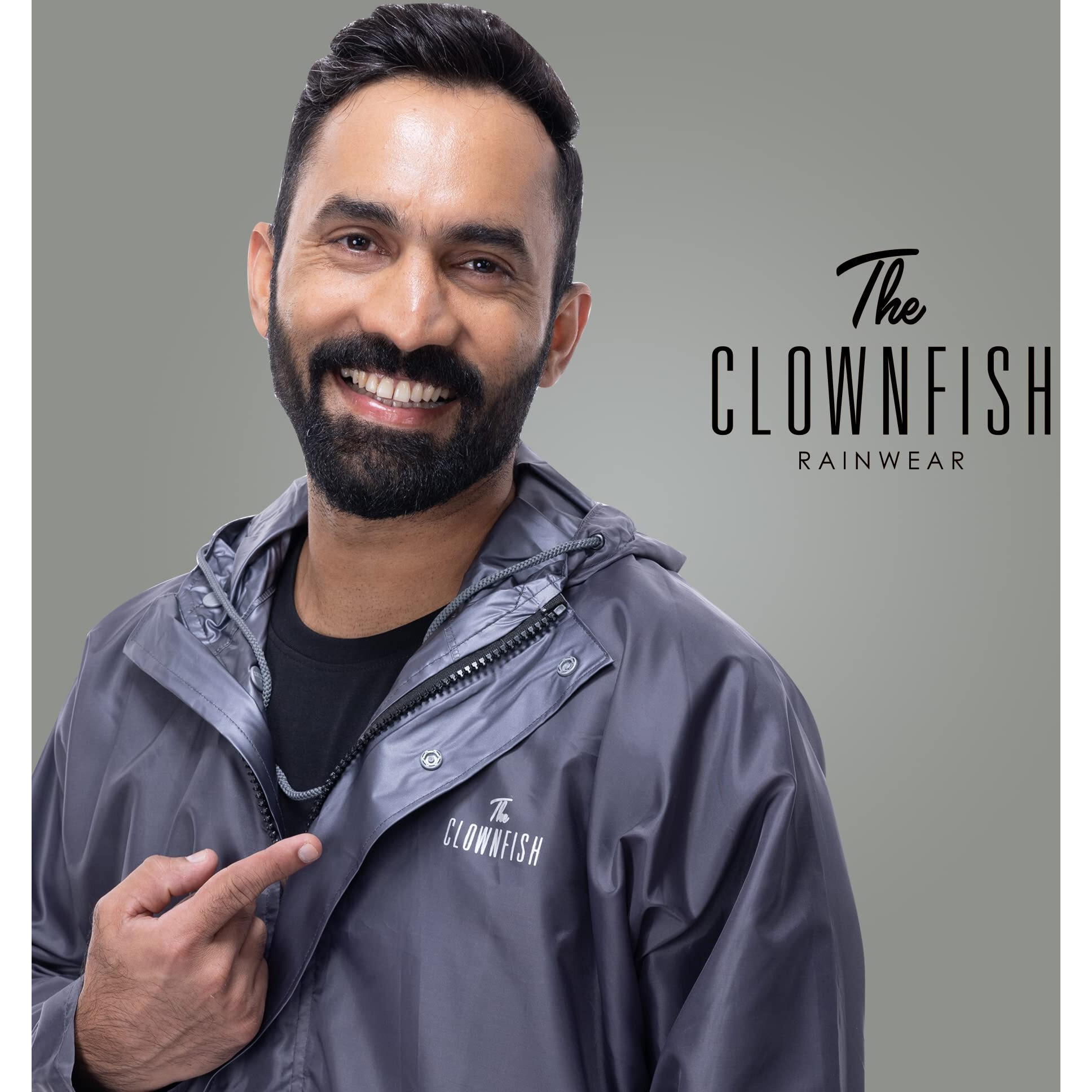 THE CLOWNFISH Mens A-Line Coat Jacket Charles Black 2XL