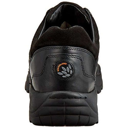 Woodland Mens Black Leather Casual Shoes-9 UK/India (43 EU) -(GC 0863110Y15)