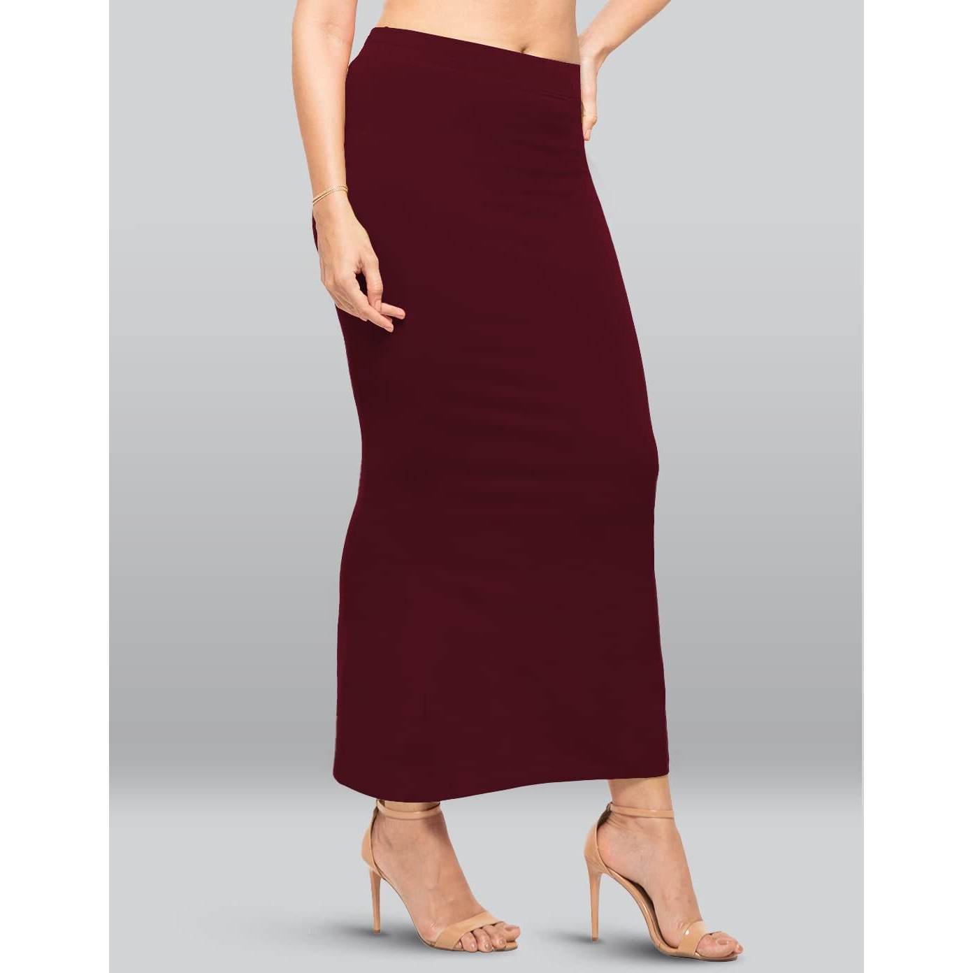 Lyra Lycra Saree Shapewear Petticoat for Womens Sarees Maroon