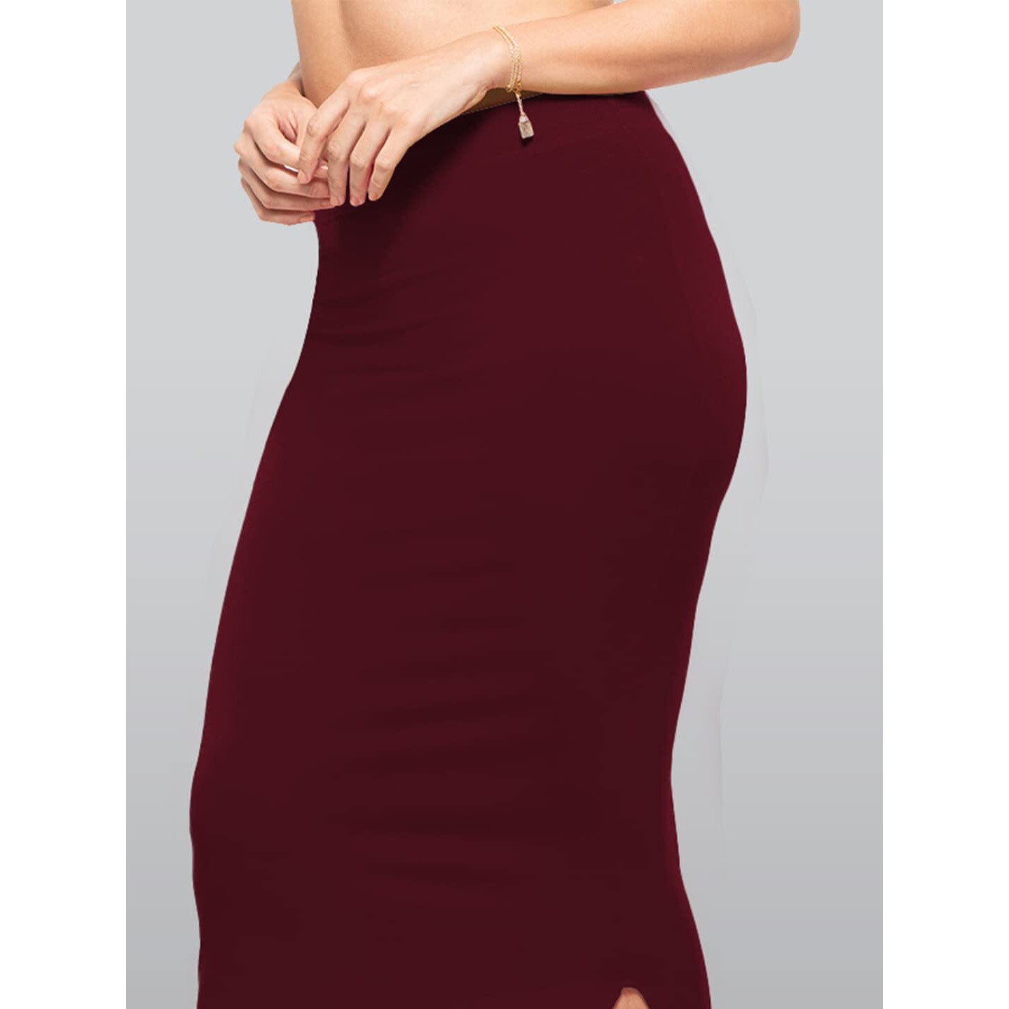 Lyra Lycra Saree Shapewear Petticoat for Womens Sarees Maroon